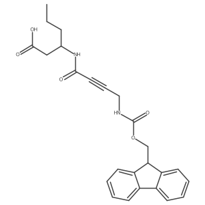 (3R)-3-[4-({[(9H-fluoren-9-yl)methoxy]carbonyl}amino)but-2-ynamido]hexanoic acid结构式