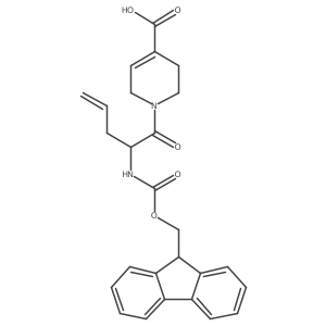 1-[2-({[(9H-fluoren-9-yl)methoxy]carbonyl}amino)pent-4-enoyl]-1,2,3,6-tetrahydropyridine-4-carboxylic acid结构式