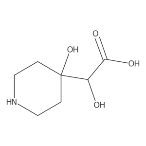 2-Hydroxy-2-(4-hydroxypiperidin-4-yl)acetic acid Structure