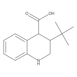 3-Tert-butyl-1,2,3,4-tetrahydroquinoline-4-carboxylic acid结构式