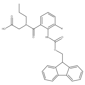 2-{1-[2-({[(9H-fluoren-9-yl)methoxy]carbonyl}amino)-3-fluorophenyl]-N-propylformamido}acetic acid Structure