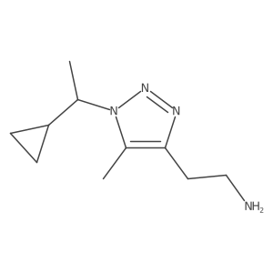 2-[1-(1-cyclopropylethyl)-5-methyl-1H-1,2,3-triazol-4-yl]ethan-1-amine Structure