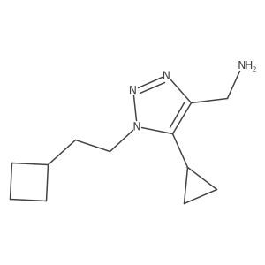 [1-(2-cyclobutylethyl)-5-cyclopropyl-1H-1,2,3-triazol-4-yl]methanamine结构式