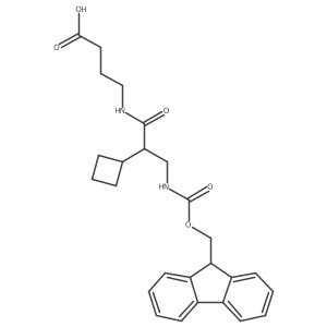 4-[2-cyclobutyl-3-({[(9H-fluoren-9-yl)methoxy]carbonyl}amino)propanamido]butanoic acid Structure