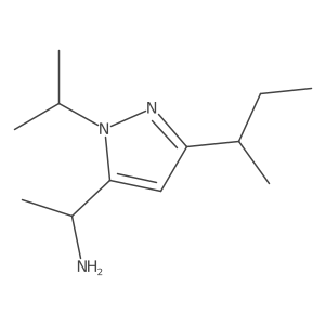 1-[3-(butan-2-yl)-1-(propan-2-yl)-1H-pyrazol-5-yl]ethan-1-amine结构式