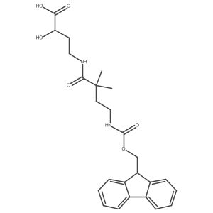 4-[4-({[(9H-fluoren-9-yl)methoxy]carbonyl}amino)-2,2-dimethylbutanamido]-2-hydroxybutanoic acid Structure