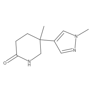 5-methyl-5-(1-methyl-1H-pyrazol-4-yl)piperidin-2-one Structure