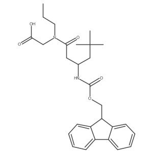 2-[3-({[(9H-fluoren-9-yl)methoxy]carbonyl}amino)-5,5-dimethyl-N-propylhexanamido]acetic acid Structure