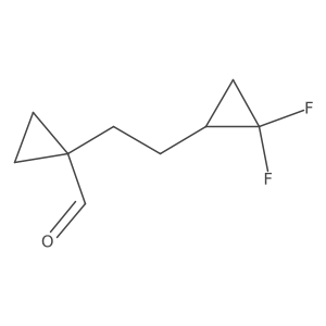 1-[2-(2,2-Difluorocyclopropyl)ethyl]cyclopropane-1-carbaldehyde结构式
