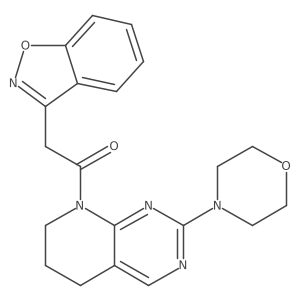 2-(benzo[d]isoxazol-3-yl)-1-(2-morpholino-6,7-dihydropyrido[2,3-d]pyrimidin-8(5H)-yl)ethan-1-one Structure