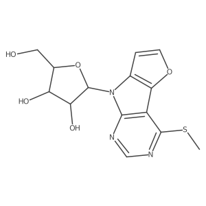 (2R,3S,4R,5R)-2-(Hydroxymethyl)-5-(4-(methylthio)-8H-furo[2',3':4,5]pyrrolo[2,3-d]pyrimidin-8-yl)tetrahydrofuran-3,4-diol Structure