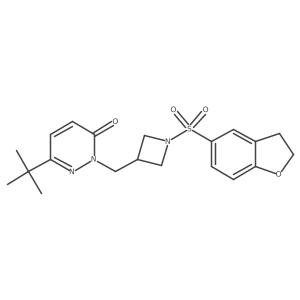 6-Tert-butyl-2-{[1-(2,3-dihydro-1-benzofuran-5-sulfonyl)azetidin-3-yl]methyl}-2,3-dihydropyridazin-3-one Structure