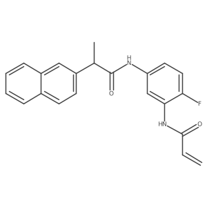 N-[4-Fluoro-3-(prop-2-enoylamino)phenyl]-2-naphthalen-2-ylpropanamide Structure