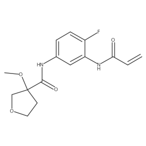N-(3-Acrylamido-4-fluorophenyl)-3-methoxytetrahydrofuran-3-carboxamide结构式
