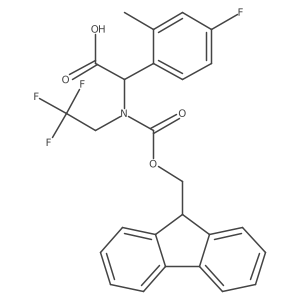 2-({[(9H-fluoren-9-yl)methoxy]carbonyl}(2,2,2-trifluoroethyl)amino)-2-(4-fluoro-2-methylphenyl)acetic acid结构式