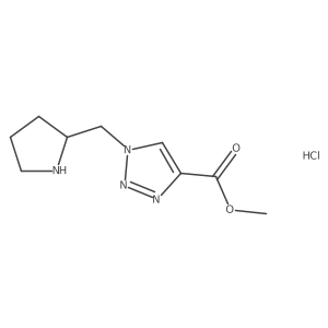 Methyl 1-(pyrrolidin-2-ylmethyl)-1H-1,2,3-triazole-4-carboxylate hydrochloride结构式