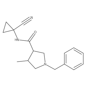 (3S,4S)-1-Benzyl-N-(1-cyanocyclopropyl)-4-methylpyrrolidine-3-carboxamide Structure