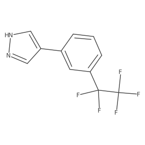 4-[3-(pentafluoroethyl)phenyl]-1H-pyrazole Structure