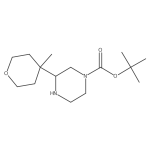 Tert-butyl 3-(4-methyloxan-4-yl)piperazine-1-carboxylate Structure