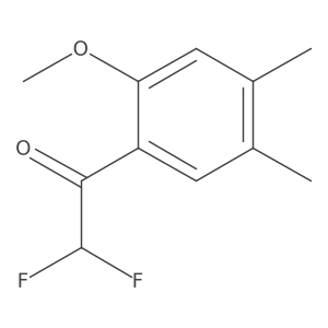 2,2-Difluoro-1-(2-methoxy-4,5-dimethylphenyl)ethan-1-one结构式