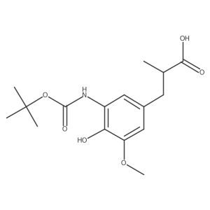 3-(3-{[(Tert-butoxy)carbonyl]amino}-4-hydroxy-5-methoxyphenyl)-2-methylpropanoic acid结构式