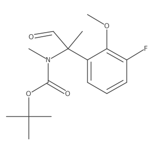 tert-butyl N-[2-(3-fluoro-2-methoxyphenyl)-1-oxopropan-2-yl]-N-methylcarbamate Structure