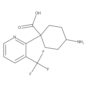 4-Amino-1-[3-(trifluoromethyl)pyridin-2-yl]cyclohexane-1-carboxylic acid结构式