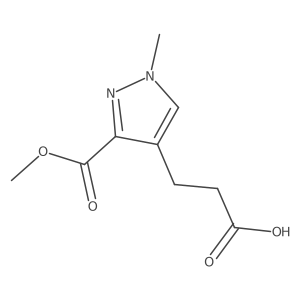 3-[3-(methoxycarbonyl)-1-methyl-1H-pyrazol-4-yl]propanoic acid Structure