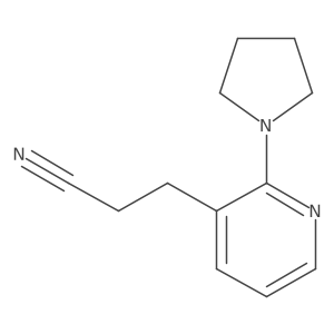 3-[2-(Pyrrolidin-1-yl)pyridin-3-yl]propanenitrile结构式