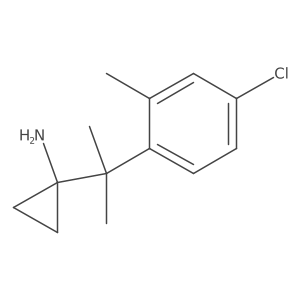 1-[2-(4-Chloro-2-methylphenyl)propan-2-yl]cyclopropan-1-amine结构式