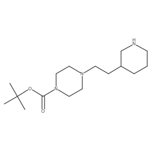 Tert-butyl 4-[2-(piperidin-3-yl)ethyl]piperazine-1-carboxylate Structure