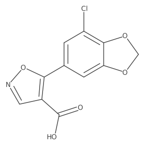 5-(7-Chloro-1,3-dioxaindan-5-yl)-1,2-oxazole-4-carboxylic acid结构式