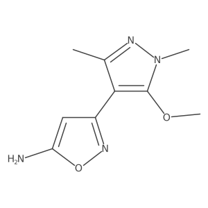 3-(5-methoxy-1,3-dimethyl-1H-pyrazol-4-yl)-1,2-oxazol-5-amine Structure