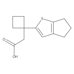 2-(1-{4H,5H,6H-cyclopenta[b]thiophen-2-yl}cyclobutyl)acetic acid结构式