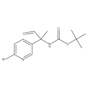 tert-butyl N-[2-(6-bromopyridin-3-yl)-1-oxopropan-2-yl]carbamate Structure