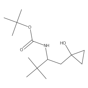 tert-butyl N-[1-(1-hydroxycyclopropyl)-3,3-dimethylbutan-2-yl]carbamate Structure
