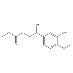 Methyl 4-amino-4-(3-hydroxy-4-methoxyphenyl)butanoate结构式