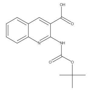 2-{[(Tert-butoxy)carbonyl]amino}quinoline-3-carboxylic acid结构式