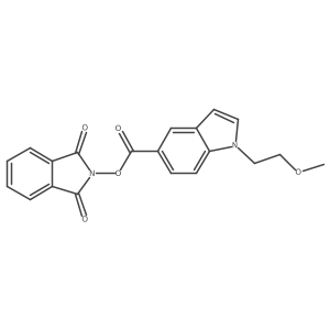 1,3-dioxo-2,3-dihydro-1H-isoindol-2-yl 1-(2-methoxyethyl)-1H-indole-5-carboxylate结构式