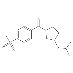 (6-Methylsulfonylpyridin-3-yl)-[(3R)-3-propan-2-yloxypyrrolidin-1-yl]methanone结构式