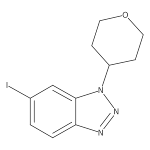 6-iodo-1-(oxan-4-yl)-1H-1,2,3-benzotriazole Structure