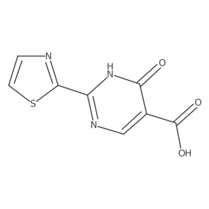 6-Oxo-2-(1,3-thiazol-2-yl)-1H-pyrimidine-5-carboxylic acid Structure