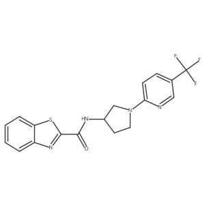 N-(1-(5-(trifluoromethyl)pyridin-2-yl)pyrrolidin-3-yl)benzo[d]thiazole-2-carboxamide Structure