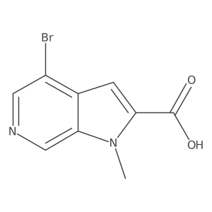 4-Bromo-1-methyl-1H-pyrrolo[2,3-c]pyridine-2-carboxylic acid Structure