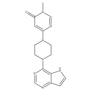 3-methyl-6-(4-{5H-pyrrolo[3,2-d]pyrimidin-4-yl}piperazin-1-yl)-3,4-dihydropyrimidin-4-one Structure