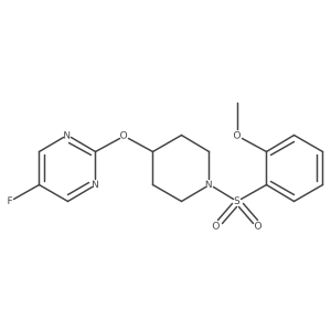 5-Fluoro-2-[1-(2-methoxyphenyl)sulfonylpiperidin-4-yl]oxypyrimidine结构式