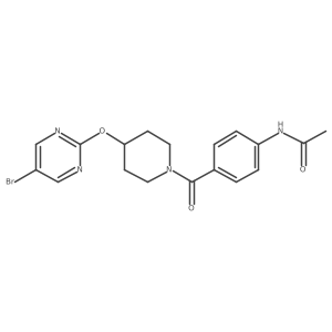 N-(4-{4-[(5-bromopyrimidin-2-yl)oxy]piperidine-1-carbonyl}phenyl)acetamide结构式