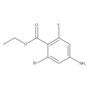 Ethyl 4-amino-2-bromo-6-fluorobenzoate结构式