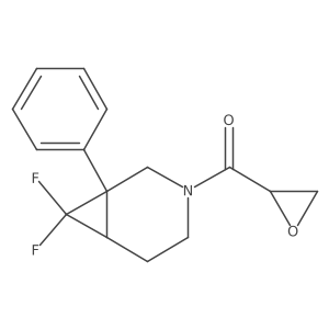 7,7-Difluoro-3-(oxirane-2-carbonyl)-1-phenyl-3-azabicyclo[4.1.0]heptane结构式