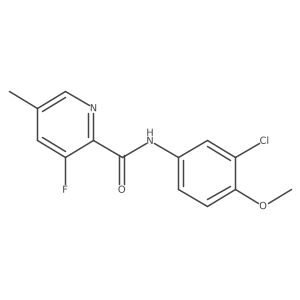 N-(3-chloro-4-methoxyphenyl)-3-fluoro-5-methylpyridine-2-carboxamide结构式